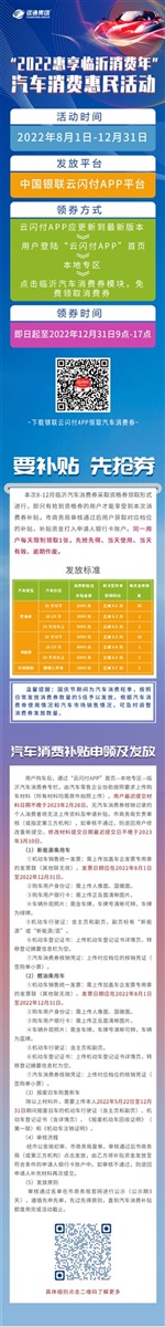 臨沂汽車消費券又來了！怎么領(lǐng)？看這里！#8845